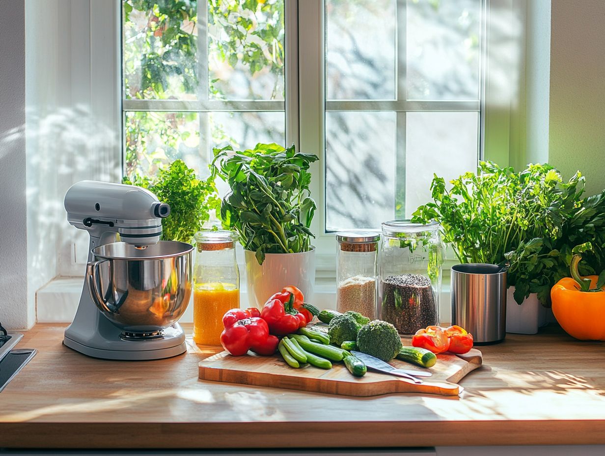 Colorful vegetable spiralizer transforming veggies into healthy noodles.