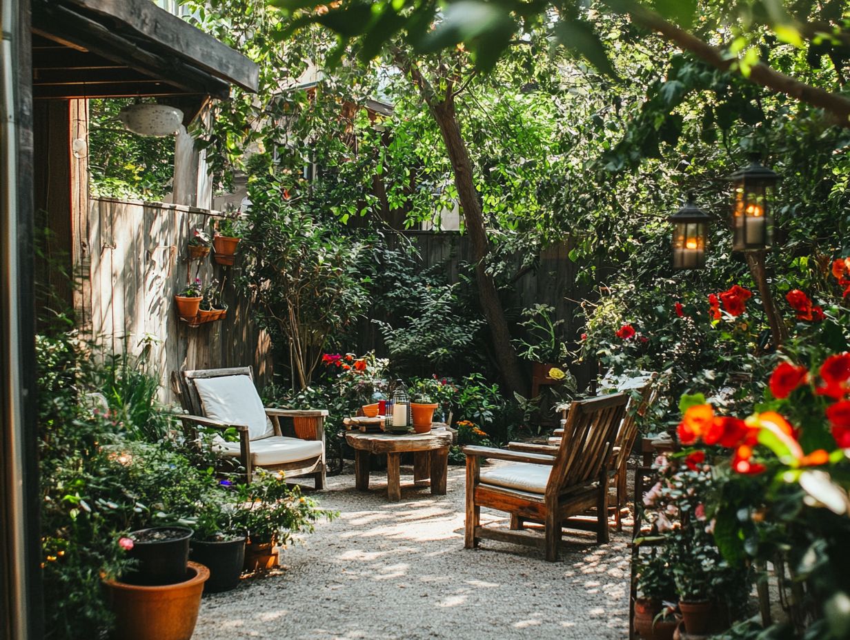 A beautiful outdoor space featuring natural elements