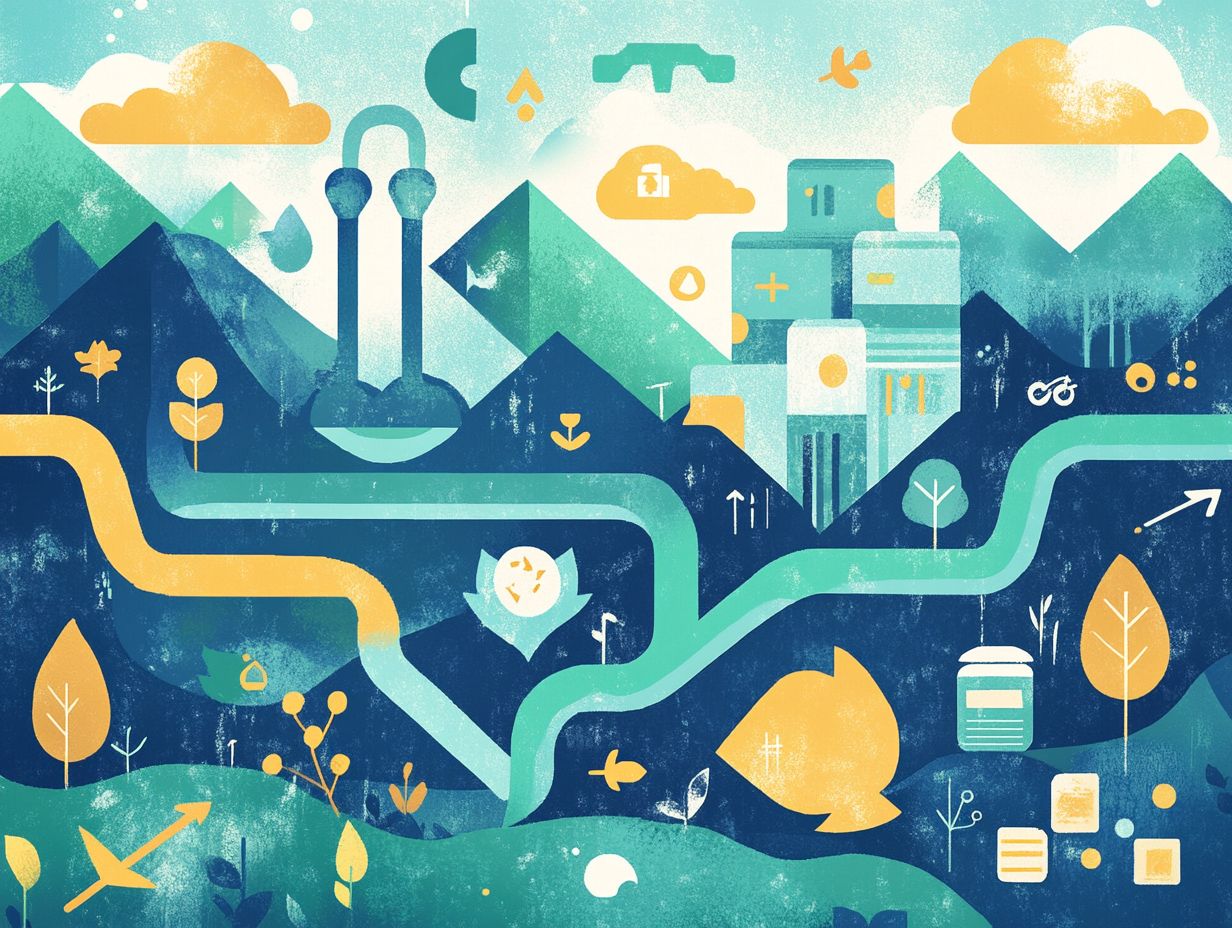 Visual representation of environmental and economic benefits of sustainable materials