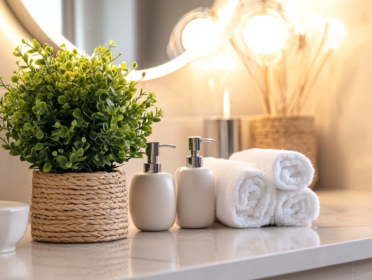 A vibrant bathroom full of unique decor showcasing creativity.